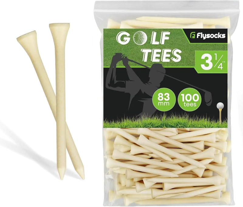 Flysocks Golf Tees Professional Natural Bamboo