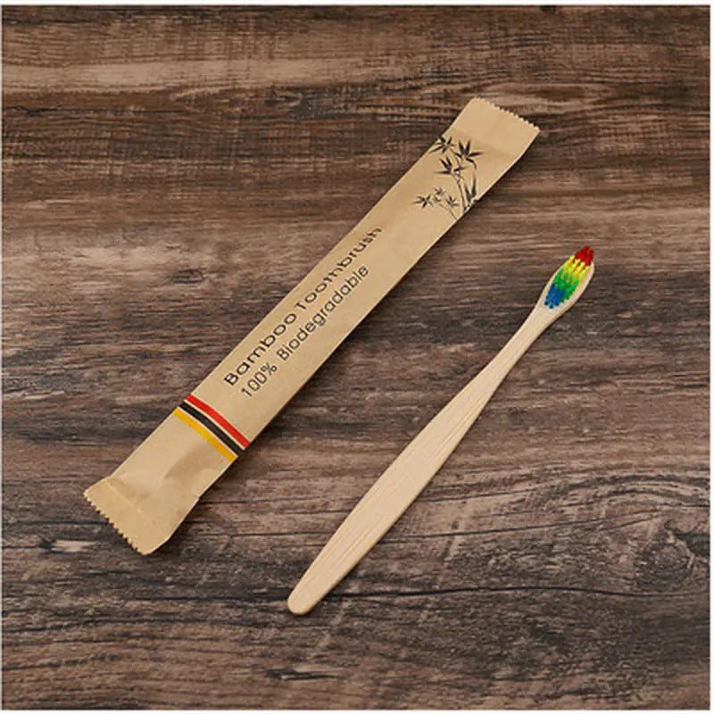 Disposable Bamboo Toothbrush with Soft Bristles