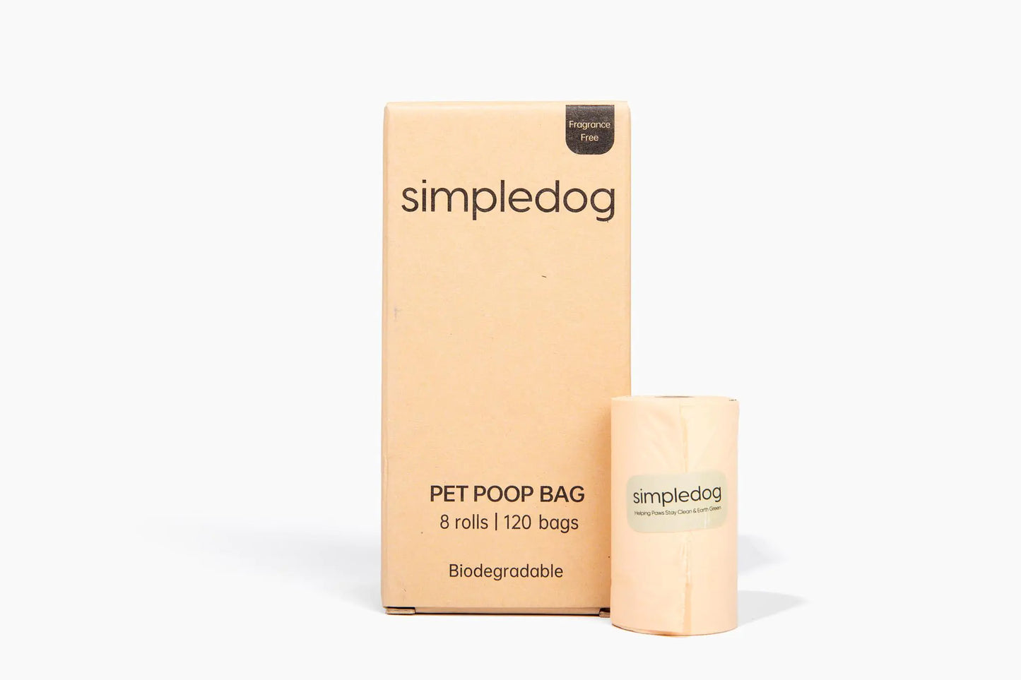 Simpledog Biodegradable Pet Poop Bags - Eco-Friendly Compostable Waste Bags for Dogs Earth Friendly (8 Roll/120 Count)