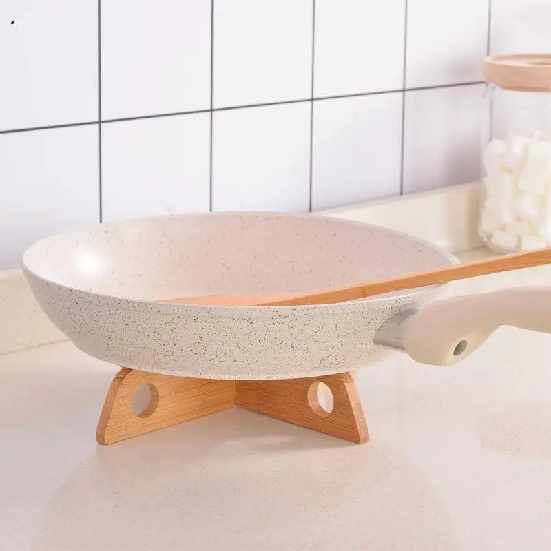 Bamboo Cross Pot Stand and Draining Rack