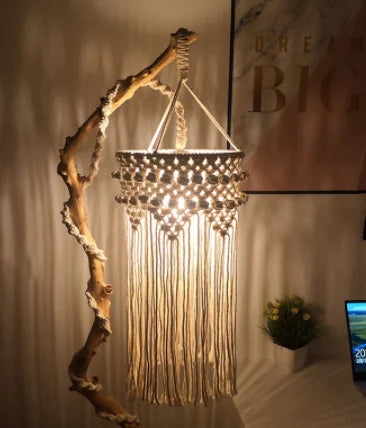 Bohemian Handmade Woven Pendant for Nordic Decor